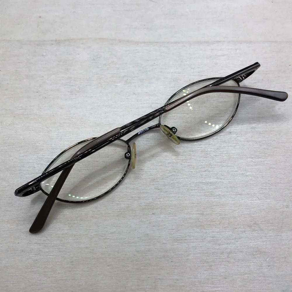 Richard Taylor Aaron Glasses Frames ONLY Brown Metal 45-18-135 Oval Slim Unisex